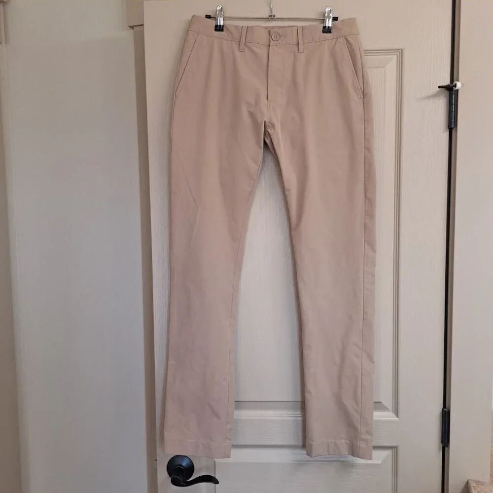J CREW MENS FLEX CHINO PANTS SET OF 2 29X32 KAHKI AND BLUE CAUSUAL‎ DRESS PANTS